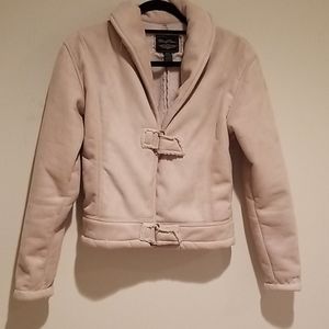 Faux fleece sheepskin jacket (s)